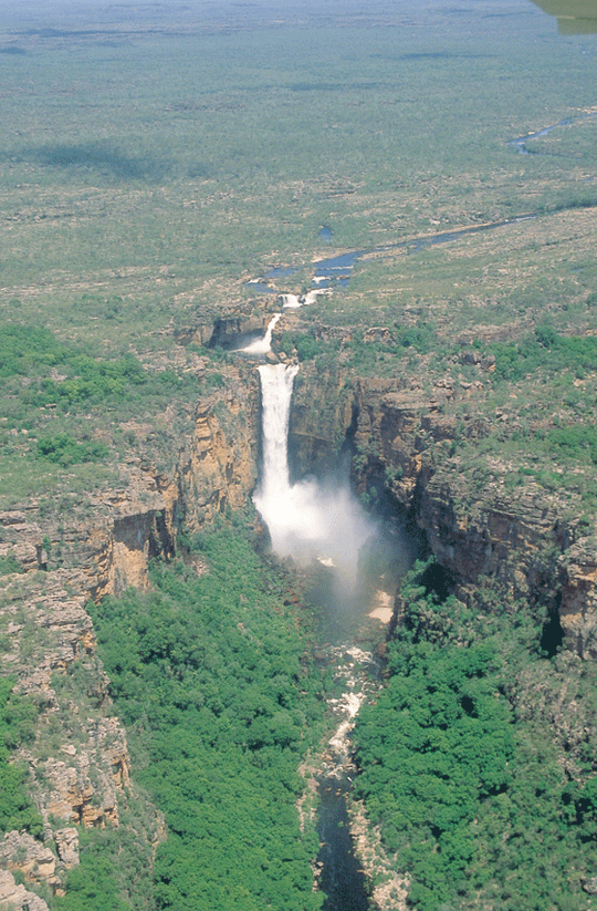 Jim Jim Falls - scenic flights in wet season © NT Tourism Commission  - Kakadu National Park Australia