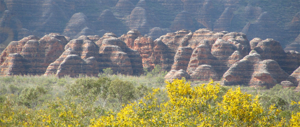 The Bungle Bungles where the distances between Broome, Darwin and Perth are vast