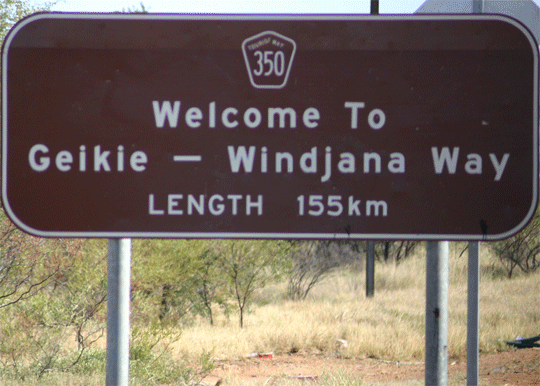 Geikie to Windjana Way sign the Kimberley